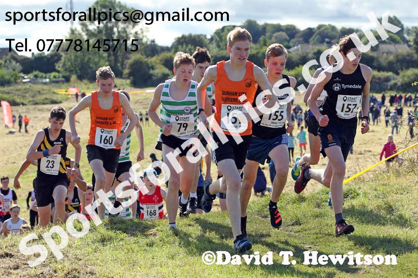 Mens under-17s 2019 Start Fitness Harrier league, Wrekenton, Gateshead. Photo: David T. Hewitson/Sports for All Pics
